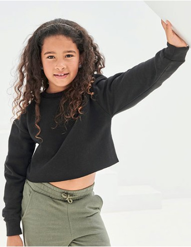 S-SM515-Kids Cropped Slounge Sweat